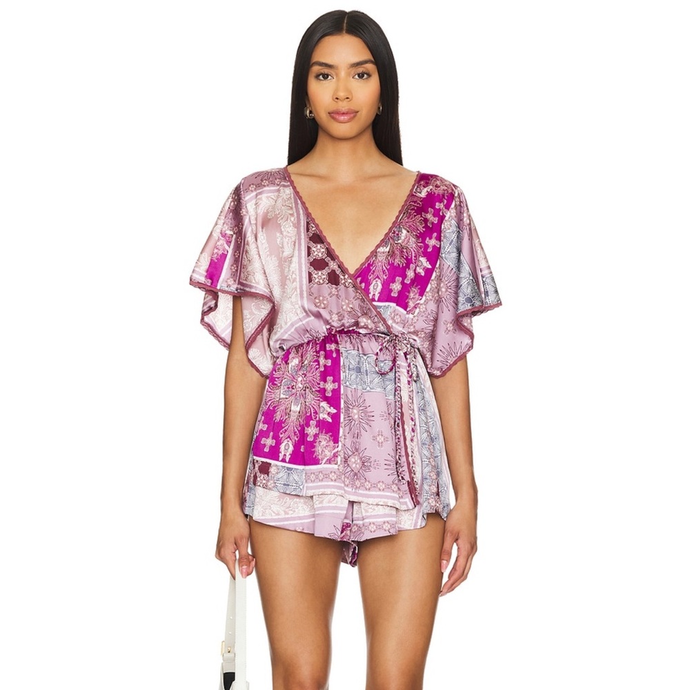 Intimately FP Oasis Romper in Dawn Pink Combo